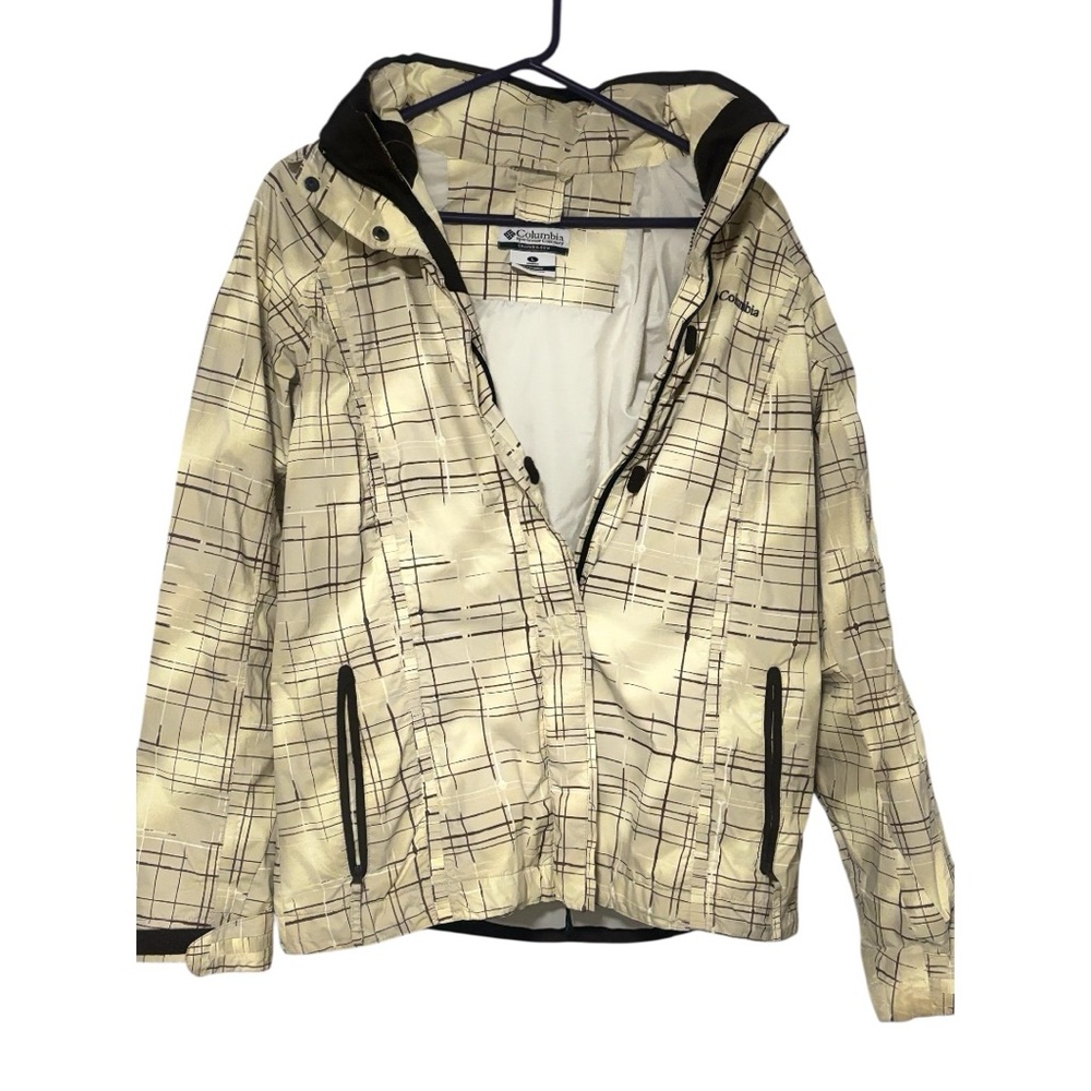 Columbia Light Tan Patterned Jacket - image 1